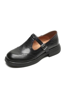Sarah & Kate Charleston Risla Leather Black Mary Janes